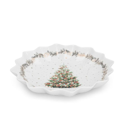 Блюдо круглое Fissman CHRISTMAS 24 см фарфор 14017 F