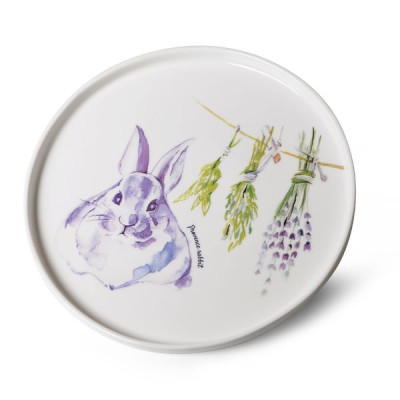 Тарелка 25 см Fissman Provence Rabbit фарфор 13951 F