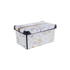 Ящик с крышкой Violet House 20 л Marble White 0648