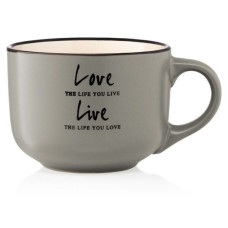 Кружка джамбо Ardesto 550 мл Way of life серый AR3478GR