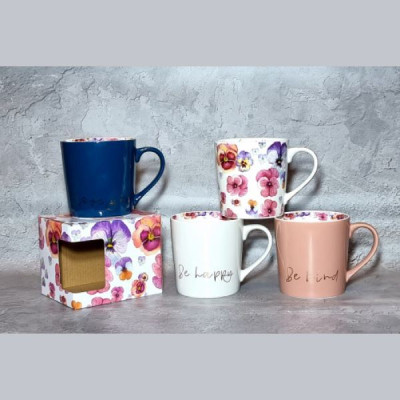 Кружка 620 мл Be happy 2079-07