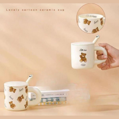 Кружка с ложкой и крышкой Limited Edition LITTLE BEAR 400 мл B060154