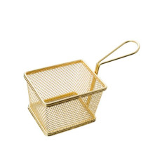 Корзинка для подачи Empire Gold 10x7x8 см золотого цвета 6391