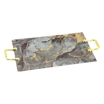 Блюдо прямоугольное с ручками VIVA Marble Rock 35x22,5 см S3235-CC105