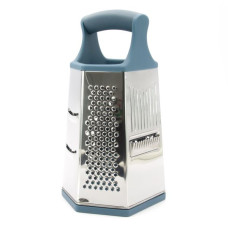 Терка 6-х гранная с пластиковой ручкой Lessner Sky Blue 10097
