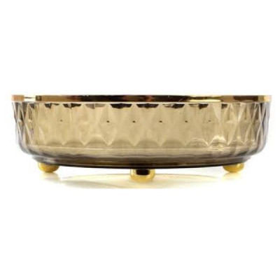 Круглое поворотное блюдо LED Twist Grey Gold 27 см B100077