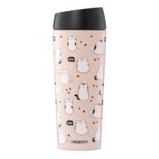 Термокружка Ardesto Coffee Time Cats 450 мл коричневый AR2645FC