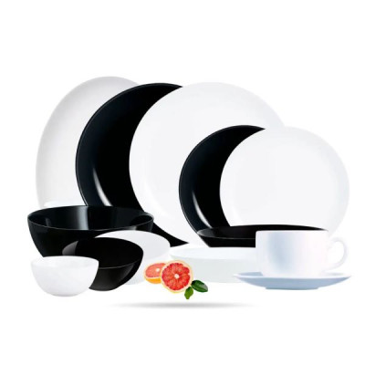 Столовый сервиз Luminarc Diwali Black&White 44 пр P4678