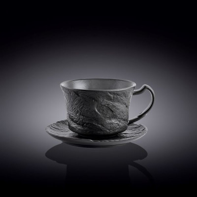 Чашка с блюдцем 250 мл Wilmax Slatestone Black WL-661152 / AB