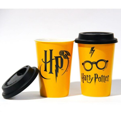 Стакан с крышкой Harry Potter 410 мл желтый 75001824