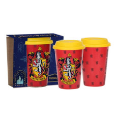 Стакан фарфоровый с силиконовой крышкой Harry Potter Gryffindor 410 мл красный 76001746