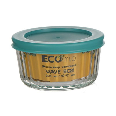 Контейнер круглый Ecomo Wave Box 250 мл, стекло (арт. 3CC025-4H)