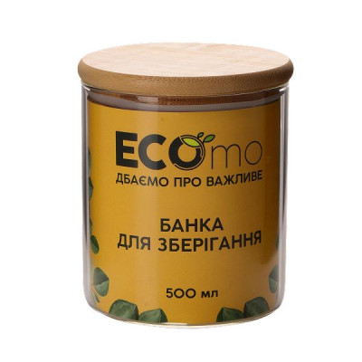 Банка 500 мл Ecomo C-Line, бамбуковая крышка (арт. BR0910)