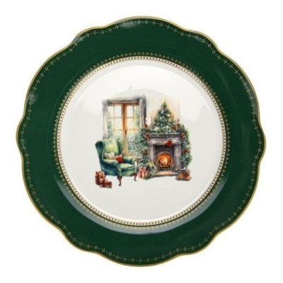 Тарелка 27 см Fissman Christmas Eve, фарфор (арт. 13755)