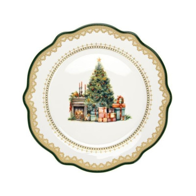 Тарелка 20 см Fissman Christmas Eve, фарфор (арт. 13756)