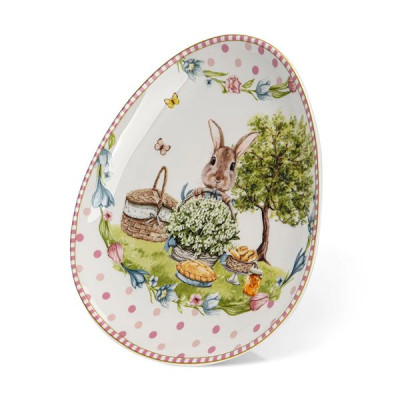 Блюдо 20x18 см Fissman Rabbits, фарфор (арт. 16103)