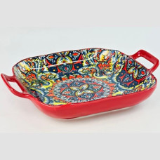 Салатник с двумя ручками Olens Мальована красный 23x18,5x4 см 8030-462